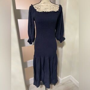 Elegant Navy Blue Women's Dress